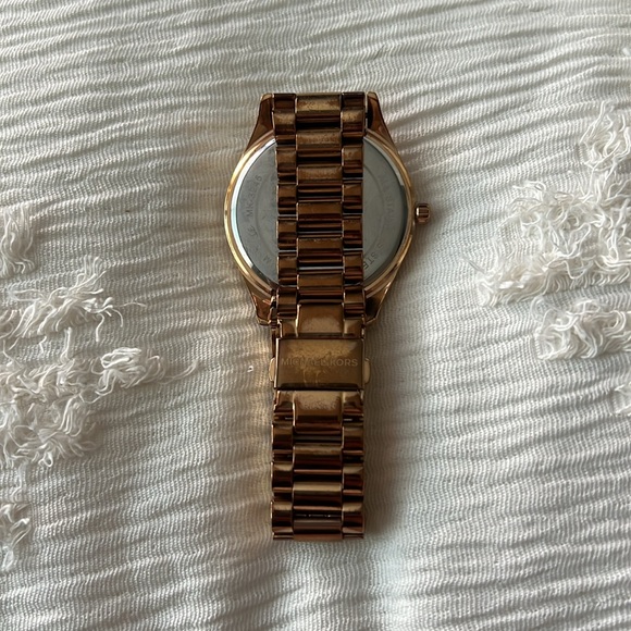 Michael Kors Watch Blake Glitz rose gold tone MK 3245 crystal bezel round - Picture 2 of 2